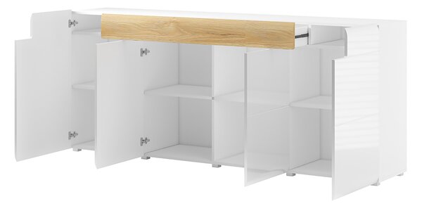 Komoda IBIZA 208 cm do Salonu Sypialni z Szufladą Biały