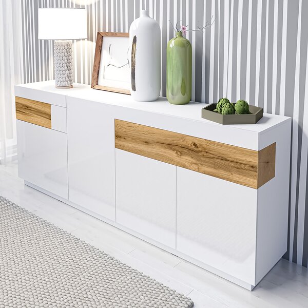 Komoda SILVANA 219 cm do Salonu Sypialni Biały
