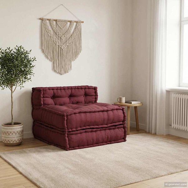 Modułowa sofa, bordowy, 70x70x54, materiał