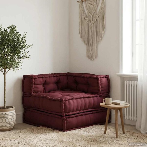 Modułowa sofa, bordowy, 70x70x54, materiał