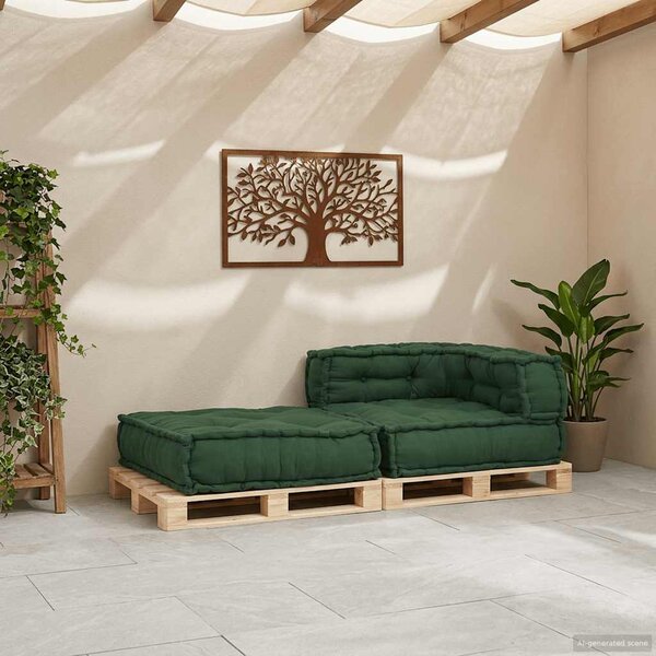 Modułowa sofa, zielony, 70x70x54, tkanina