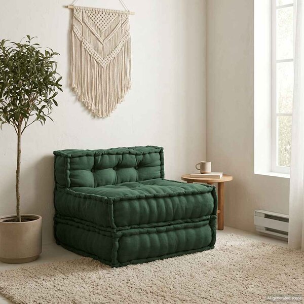 Modułowa sofa, zielony, 70x70x54, tkanina