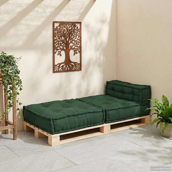 Modułowa sofa, zielony, 70x70x54, tkanina