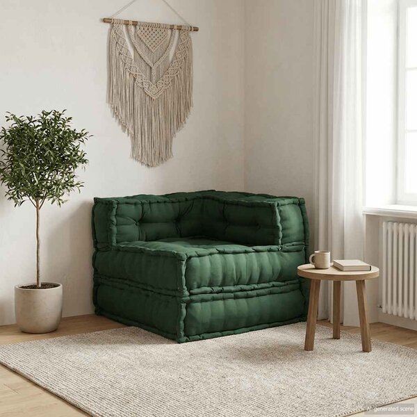 Modułowa sofa, zielony, 70x70x54, tkanina