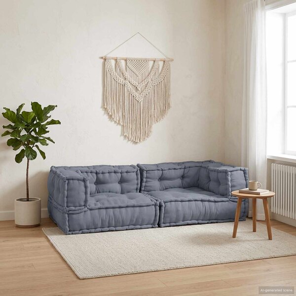 Modularna jednostka sofy 3 pcs Szary 140 x 70 x 36 cm tkanina