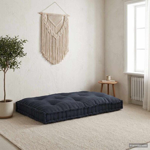 Poduszka do sofy paletowej antracytowy 120 x 80 x 12 cm tkanina