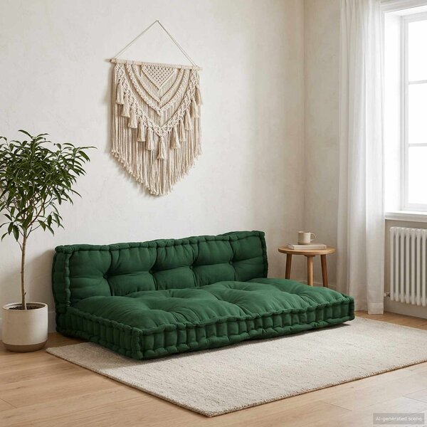 Poduszka do sofy paletowej 2 pcs zielony 120 x 80 x 38 cm