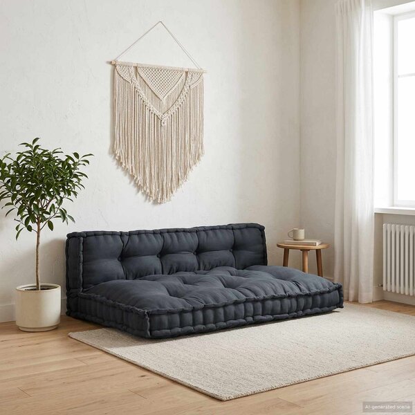 Poduszka do sofy paletowej 2 pcs antracytowy 120 x 80 x 38 cm