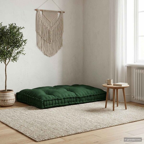 Poduszka do sofy paletowej zielony 120 x 80 x 12 cm tkanina