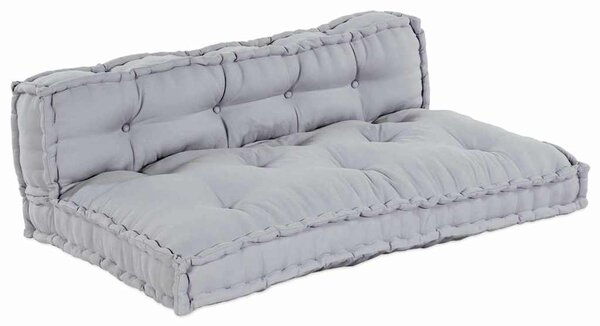 Poduszka do sofy paletowej 2 pcs Szary 120 x 80 x 38 cm tkanina
