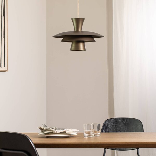 Lampa wisząca Plato Luminex, możliwość ściemniania, aluminiowy / szary / cynkowy, salon / jadalnia, metal, nowoczesny