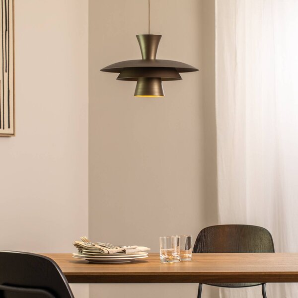 Lampa wisząca Plato Luminex, możliwość ściemniania, aluminiowy / szary / cynkowy, salon / jadalnia, metal, nowoczesny