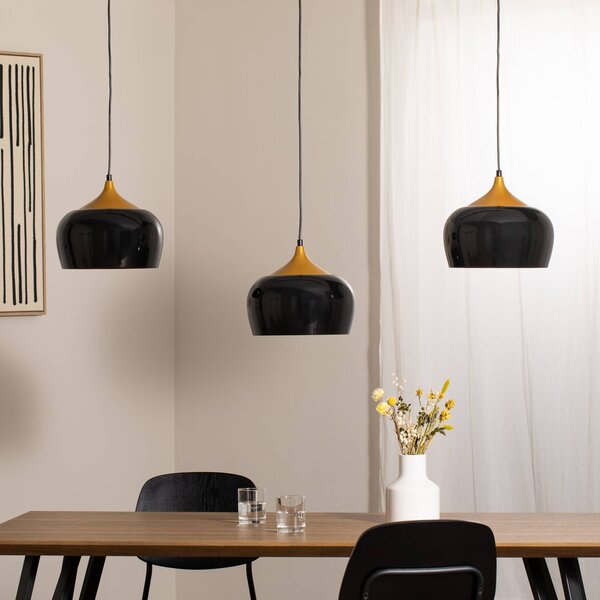 Lampa wisząca Berceste Opviq, możliwość ściemniania, czarny, salon / jadalnia, metal