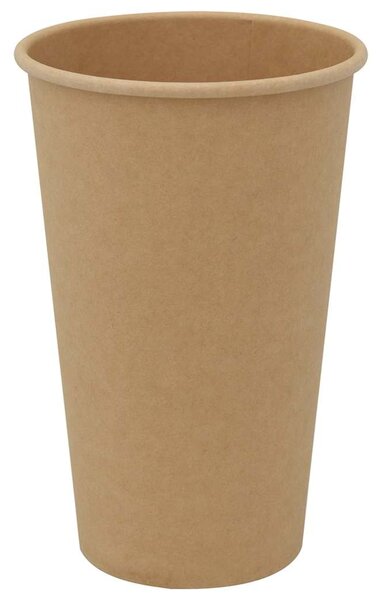 Papierowe kubki, 1000 szt., 16oz, 400ml, brązowy