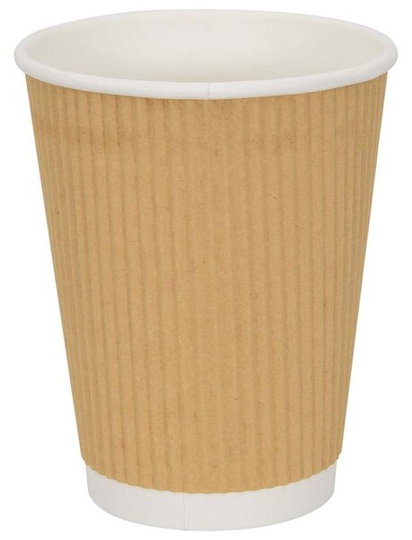 Papierowe kubki, 500 szt., 12oz, 300ml, brązowy