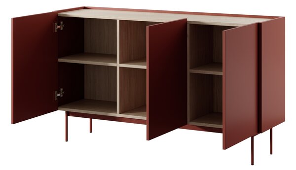 Komoda COLORE 144 cm do Salonu Sypialni Odcienie czerwieni