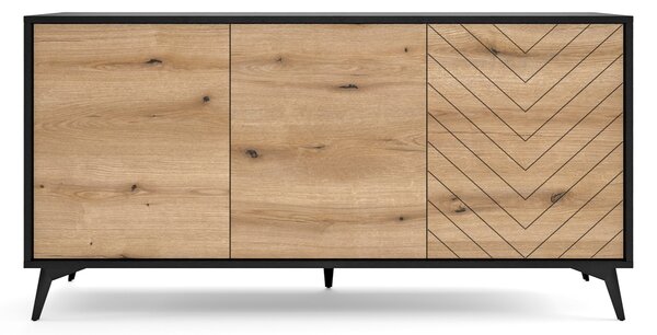 Komoda DIAMANTE 154 cm do Salonu Sypialni Czarny
