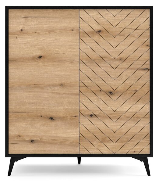 Komoda DIAMANTE 104 cm do Salonu Sypialni Czarny