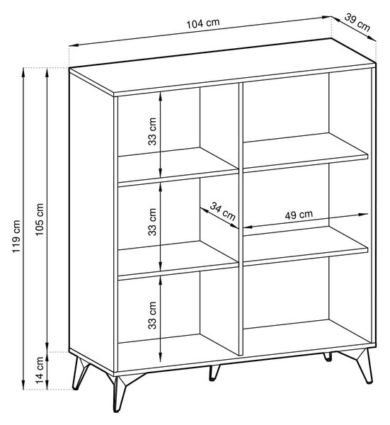 Komoda DIAMANTE 104 cm do Salonu Sypialni Czarny