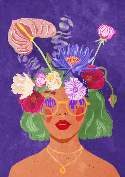 Ilustracja Flower head, Raissa Oltmanns