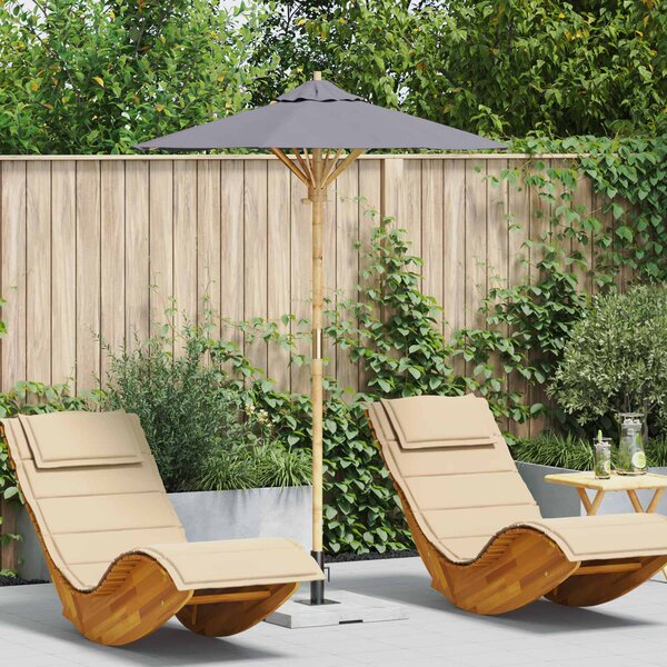Parasolka ogrodowa Ciemnoszary Ø 150 x 210 cm Bambus