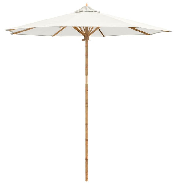 Parasolka ogrodowa Kremowa biel Ø 240 x 260 cm Bambus