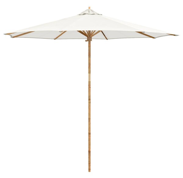 Parasolka ogrodowa Kremowa biel Ø 270 x 260 cm Bambus