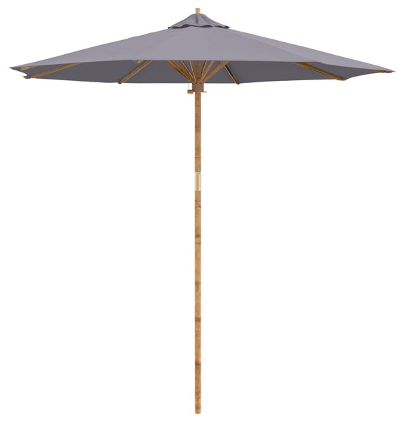 Parasolka ogrodowa Ciemnoszary Ø 240 x 260 cm Bambus