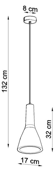 Jasnoszara lampa wisząca z betonowym kloszem ø 17 cm Mattia – Sollux