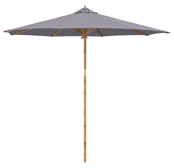Parasolka ogrodowa Ciemnoszary Ø 270 x 260 cm Bambus