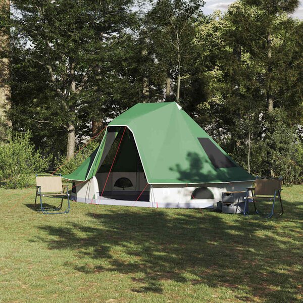 Namiot Tipi z dachem Zielony 466 x 310 x 240 cm tafta