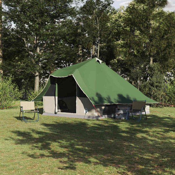 Namiot Tipi z dachem Zielony 358 x 296 x 258 cm tafta