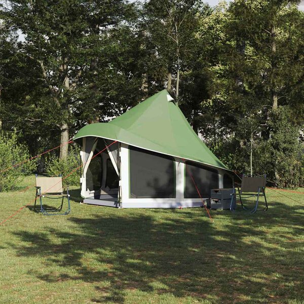 Namiot Tipi z dachem Zielony 404 x 370 x 270 cm tafta