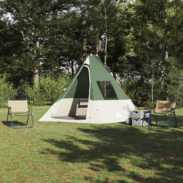Namiot Tipi z dachem Zielony 383 x 338 x 217 cm tafta
