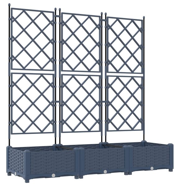 Doniczka ogrodowa 3 pcs Szary 120 x 40 x 125,5 cm