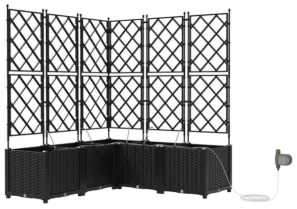 Doniczka ogrodowa 5 pcs Czarny 120 x 120 x 142 cm