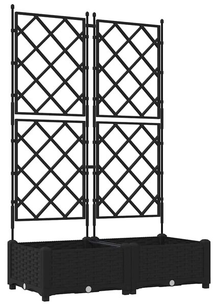 Doniczka ogrodowa 2 pcs Czarny 80 x 40 x 125,5 cm
