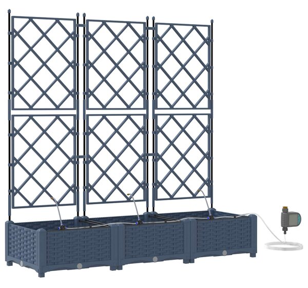 Doniczka ogrodowa 3 pcs Szary 120 x 40 x 126 cm