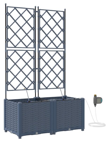 Doniczka ogrodowa 2 pcs Szary 80 x 40 x 142 cm