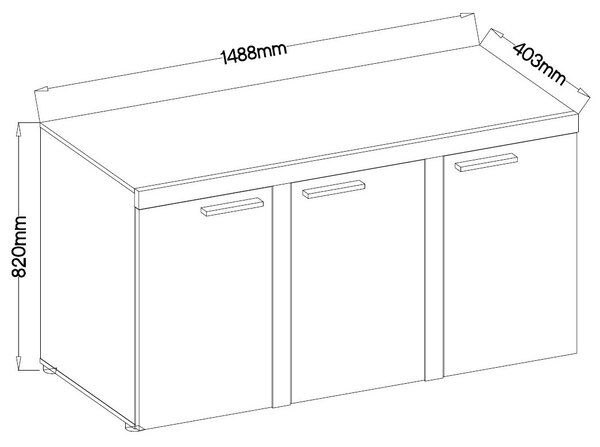 Komoda RITMO 149 cm do Salonu Sypialni Biały