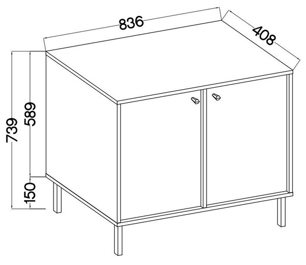 Komoda TORINO 84 cm do Salonu Sypialni Grafit