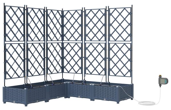 Doniczka ogrodowa 5 pcs Szary 120 x 120 x 126 cm
