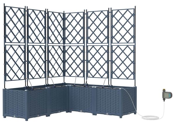 Doniczka ogrodowa 5 pcs Szary 120 x 120 x 142 cm
