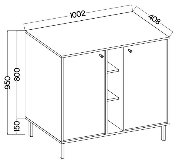 Komoda TORINO 100 cm do Salonu Sypialni Grafit