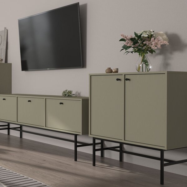 Komoda TORINO 84 cm do Salonu Sypialni Odcienie zieleni