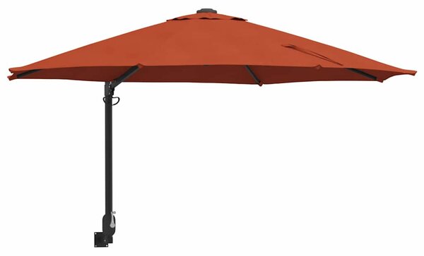 Parasolka ogrodowa terakota 248 x 248 x 148 cm Poliester i Stal