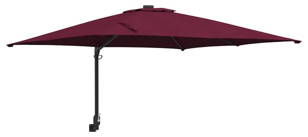 Parasolka ogrodowa Bordeaux Czerwony 248,5 x 247,5 x 160 cm