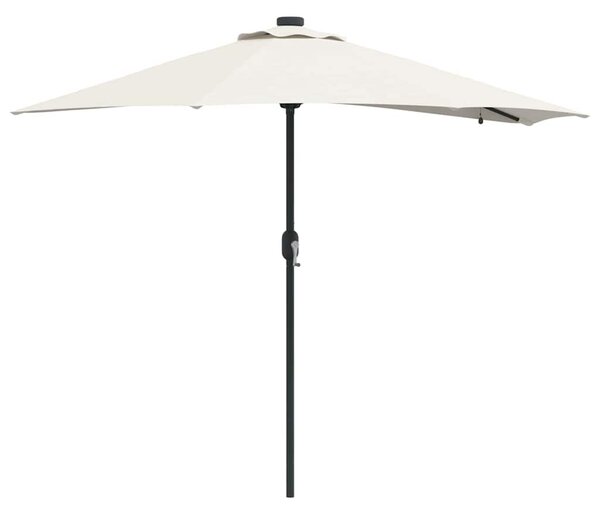 Parasolka ogrodowa piaskowy 294 x 150 x 223 cm Poliester i Stal