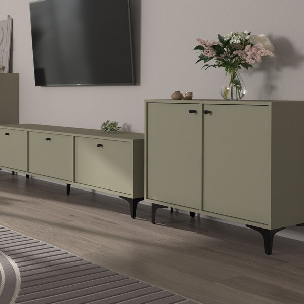 Komoda TORINO 84 cm do Salonu Sypialni Odcienie zieleni