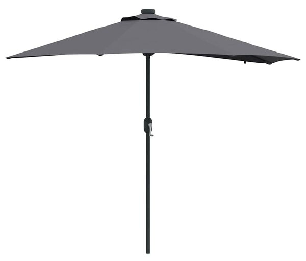 Parasolka ogrodowa Antracyt 294 x 150 x 223 cm Poliester i Stal